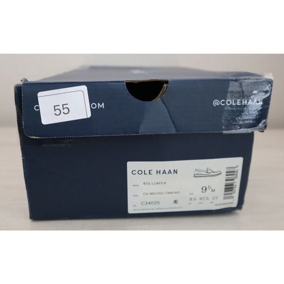 Cole Haan C34025 Mens Sz 9.5M British Tan/Ivory Leather 4.ZEROGRAND Loafers - Picture 16 of 16